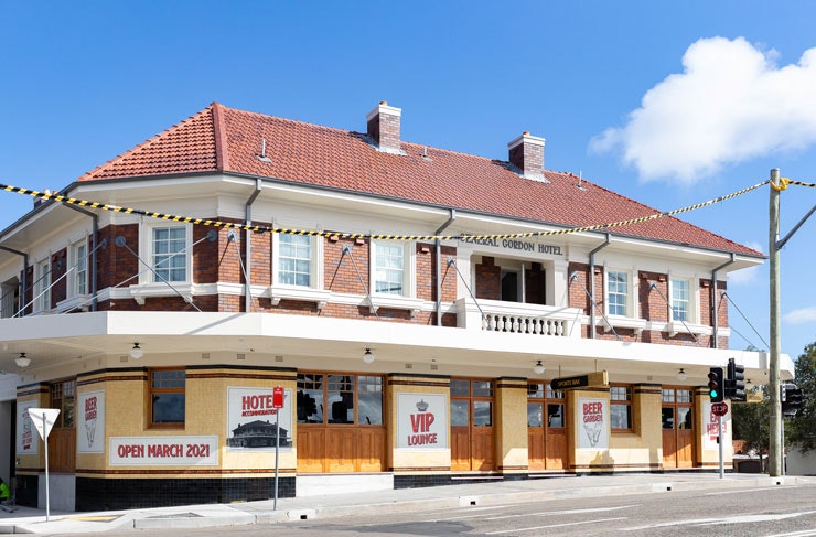 The front facade of the General Gordon Hotel in Sydney.